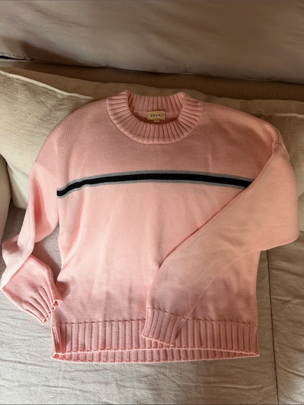 DONNI. Cashmere Cotton Crewneck Sweater